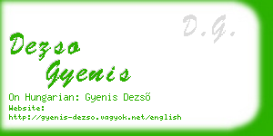 dezso gyenis business card